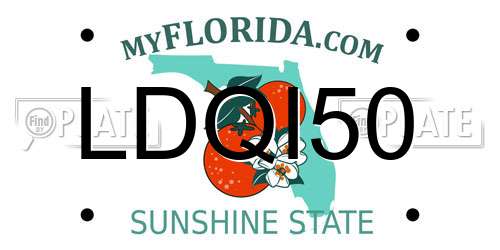 LDQI50 Florida License Plate