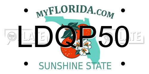 LDQP50 Florida License Plate