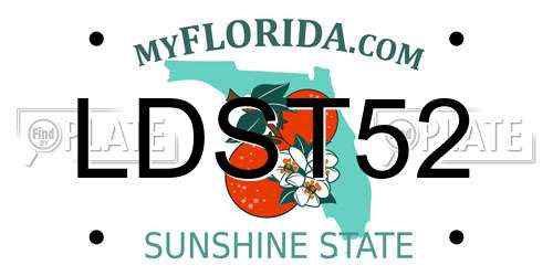 LDST52 Florida License Plate