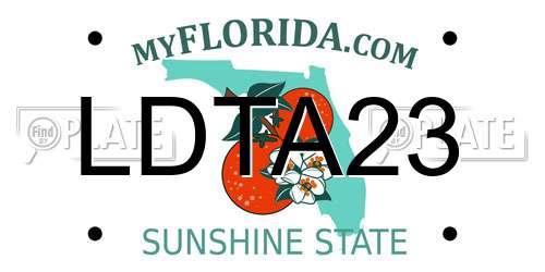 LDTA23 Florida License Plate