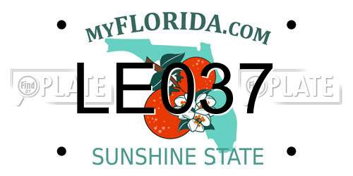 LE037 Florida License Plate