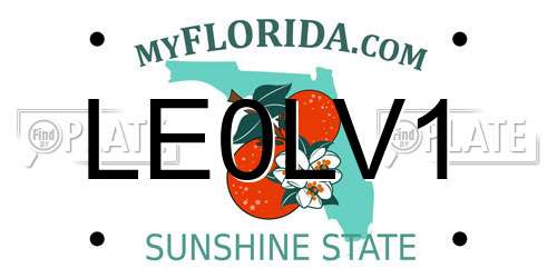 LE0LV1 Florida License Plate