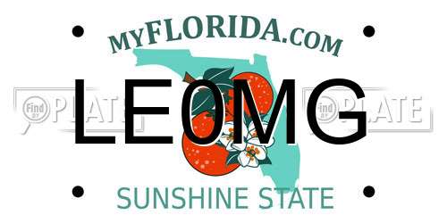 LE0MG Florida License Plate