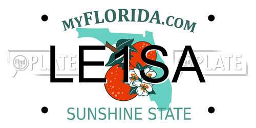 LE1SA Florida License Plate