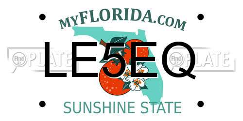 LE5EQ Florida License Plate