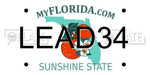 LEAD34 Florida License Plate