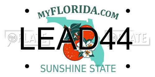 LEAD44 Florida License Plate