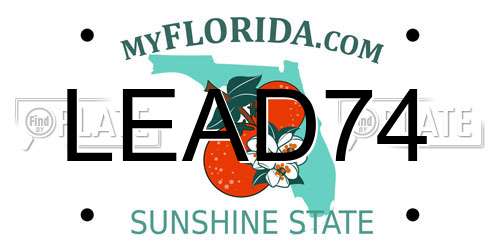 LEAD74 Florida License Plate