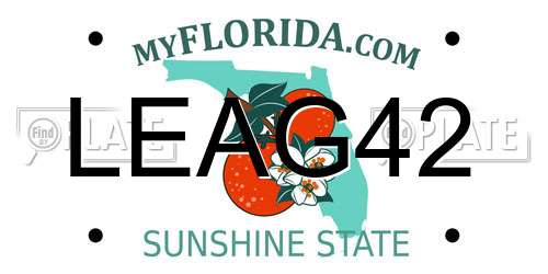 LEAG42 Florida License Plate