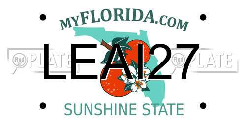 LEAI27 Florida License Plate