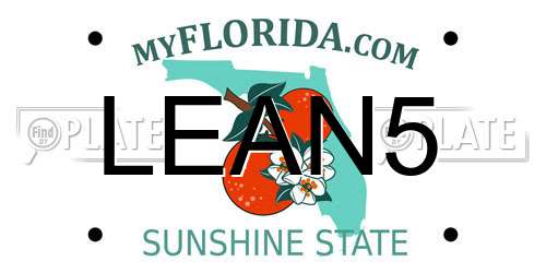 LEAN5 Florida License Plate
