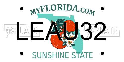 LEAU32 Florida License Plate
