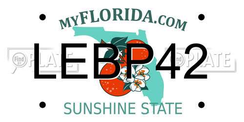 LEBP42 Florida License Plate