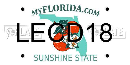LECD18 Florida License Plate