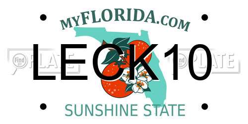 LECK10 Florida License Plate