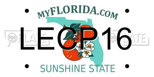 LECP16 Florida License Plate