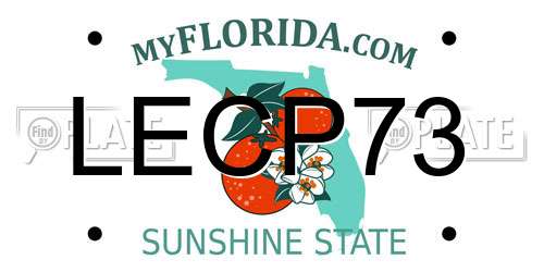 LECP73 Florida License Plate