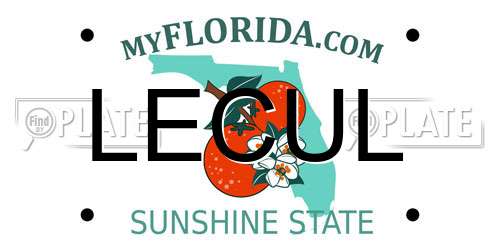 LECUL Florida License Plate