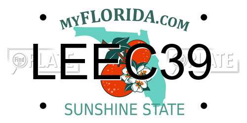 LEEC39 Florida License Plate