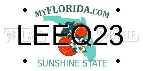 LEEQ23 Florida License Plate