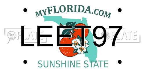 LEET97 Florida License Plate