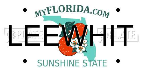 LEEWHIT Florida License Plate