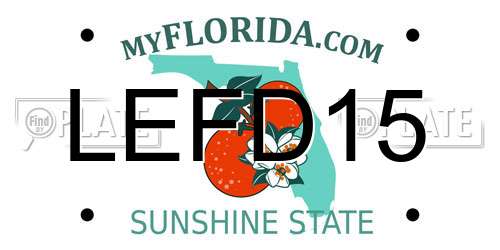 LEFD15 Florida License Plate