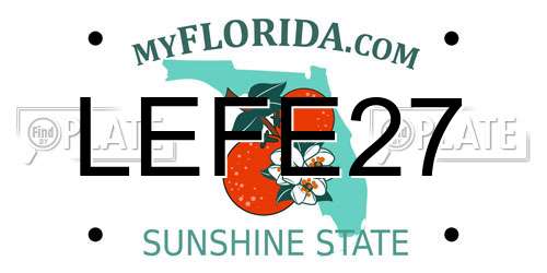 LEFE27 Florida License Plate