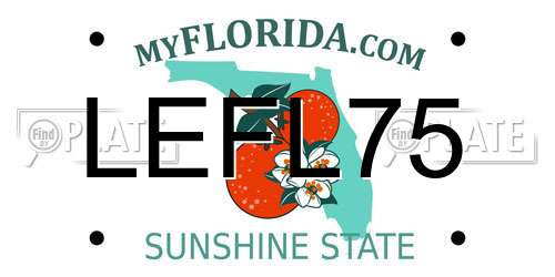 LEFL75 Florida License Plate