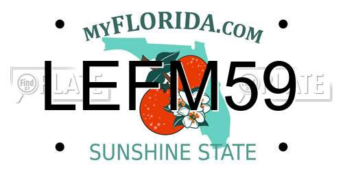 LEFM59 Florida License Plate