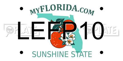 LEFP10 Florida License Plate
