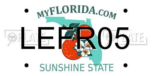 LEFR05 Florida License Plate