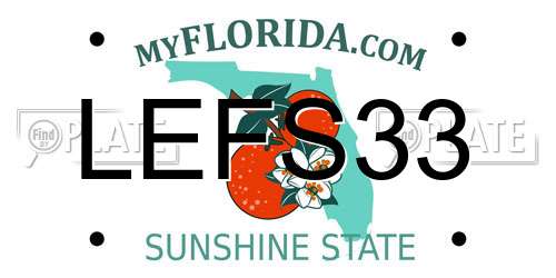 LEFS33 Florida License Plate