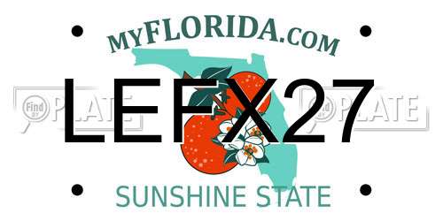 LEFX27 Florida License Plate