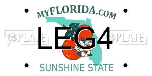LEG4 Florida License Plate