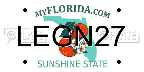 LEGN27 Florida License Plate