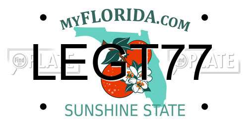 LEGT77 Florida License Plate