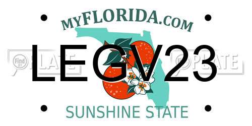 LEGV23 Florida License Plate