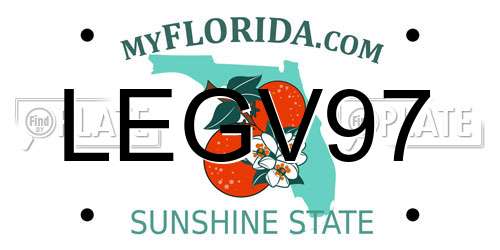 LEGV97 Florida License Plate
