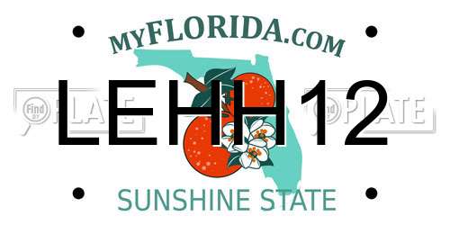 LEHH12 Florida License Plate