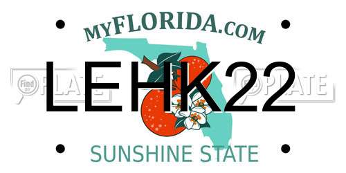 LEHK22 Florida License Plate