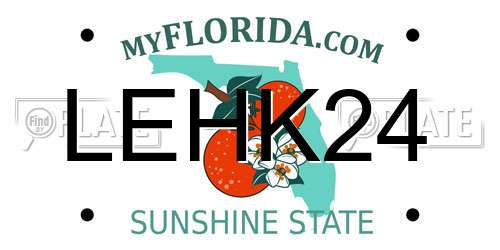 LEHK24 Florida License Plate