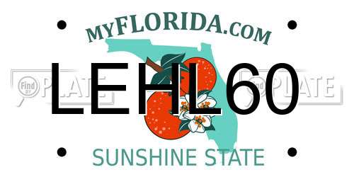 LEHL60 Florida License Plate