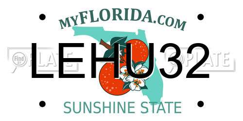 LEHU32 Florida License Plate