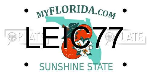 LEIC77 Florida License Plate