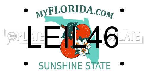 LEIL46 Florida License Plate