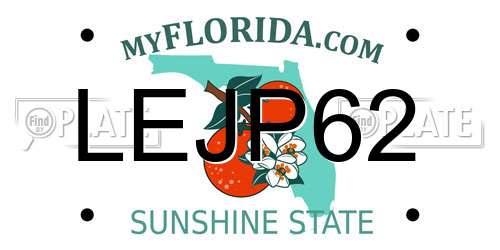 LEJP62 Florida License Plate