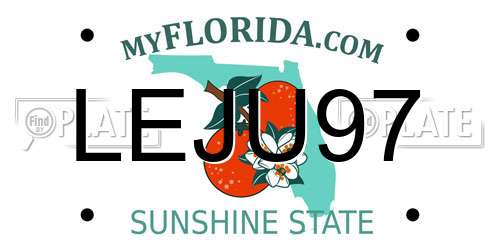 LEJU97 Florida License Plate