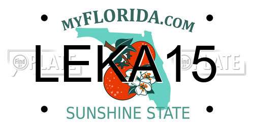 LEKA15 Florida License Plate