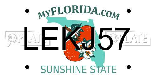 LEKJ57 Florida License Plate